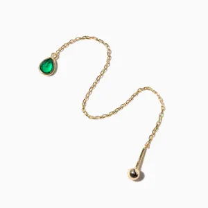 Fine Emerald Threader Earring