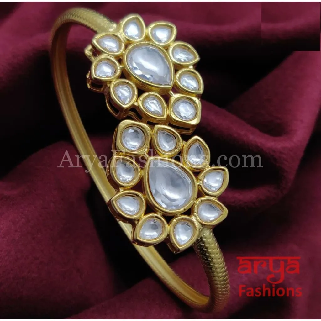 Gauri Jadau Kundan Bracelet with Ruby and Emerald stones