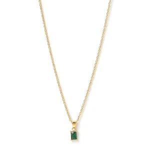 Gia Gold Necklace - Emerald