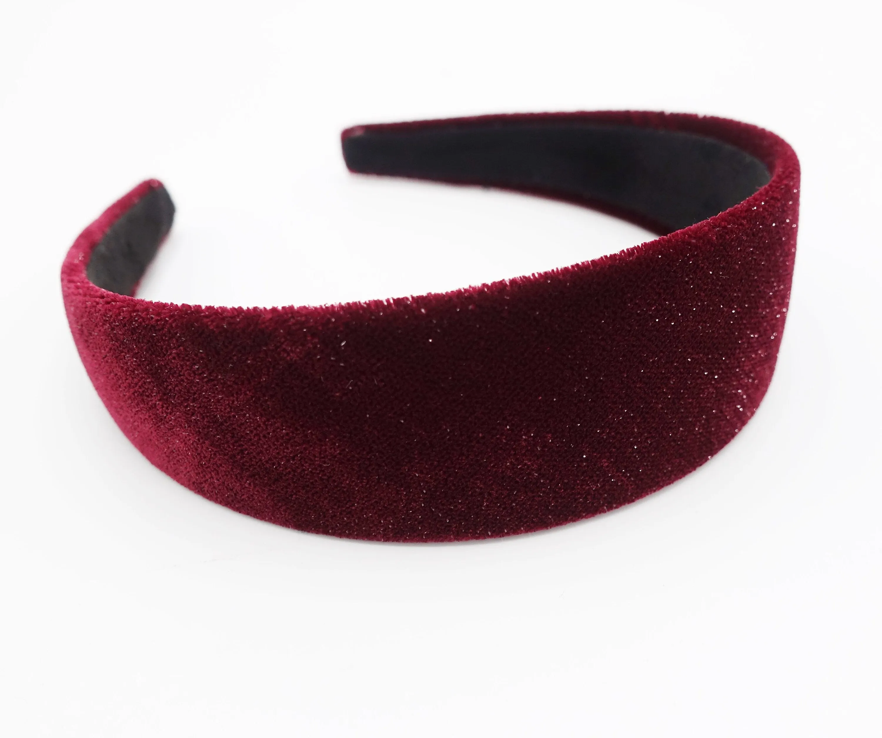 glittering velvet flat headband basic women hairband