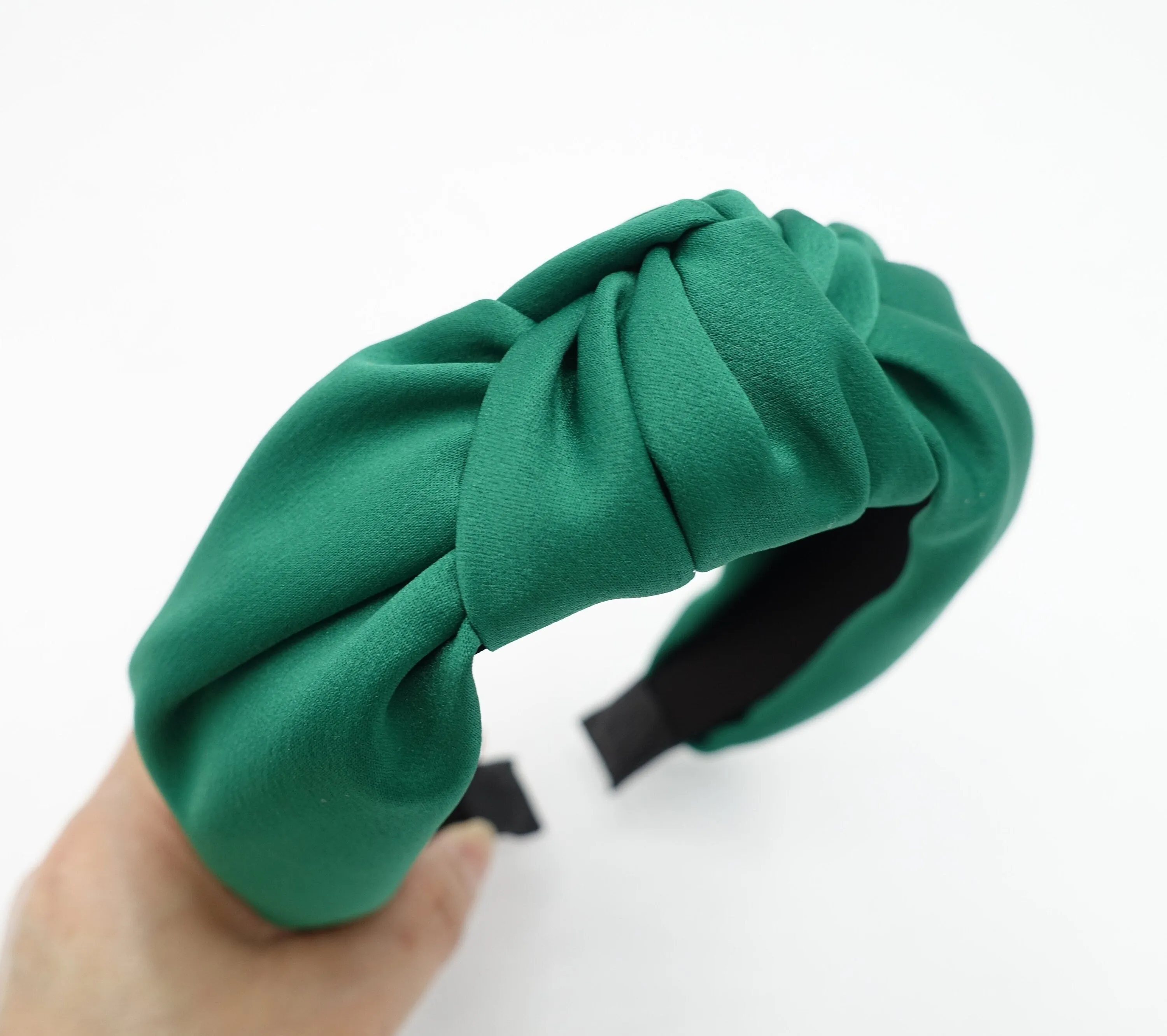 glossy satin knot headband solid top knot hairband women hair accessory