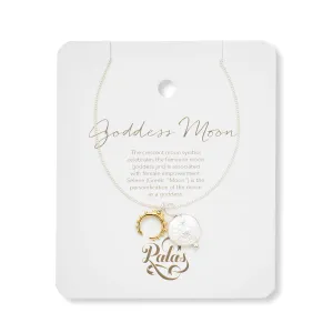 Goddess Moon and Pearl Amulet Necklace