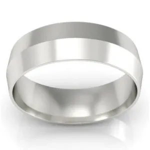 Gold Knife Edge Wedding Ring 6mm