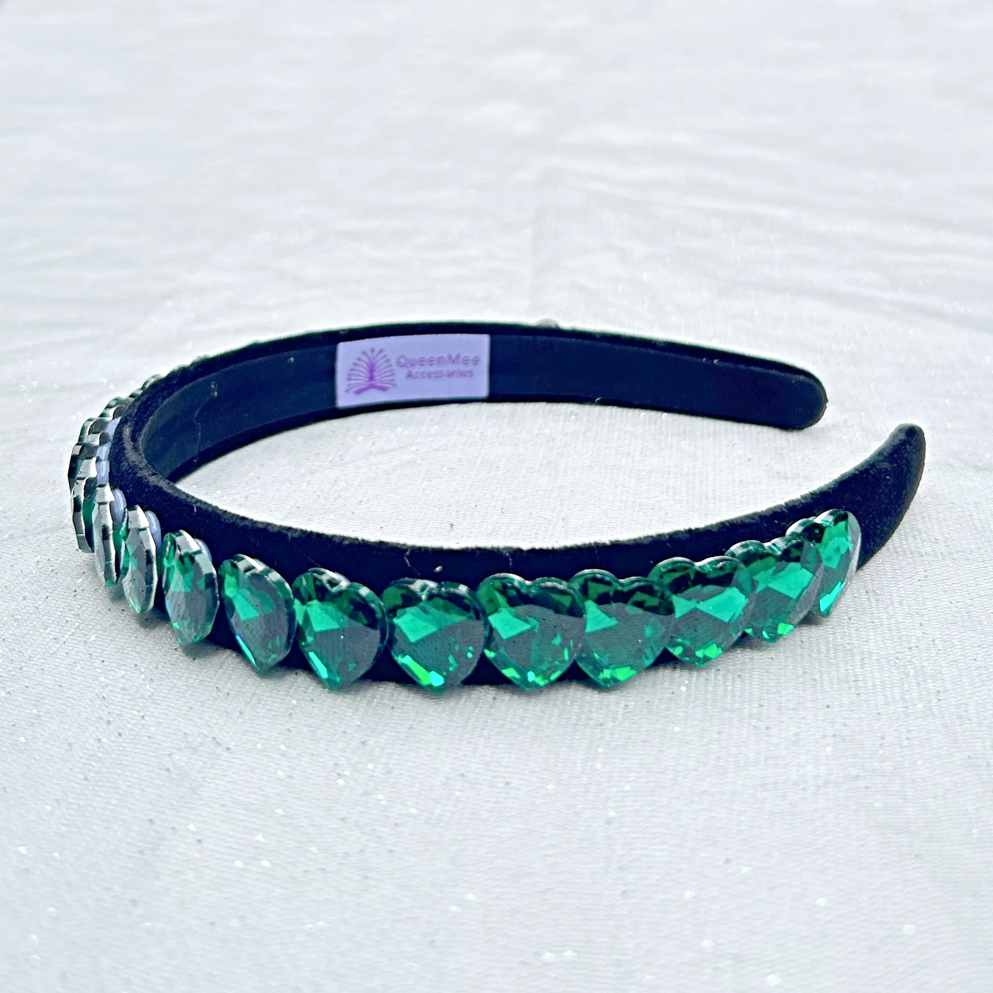 Green Gem Headband Green Hair Band Slim