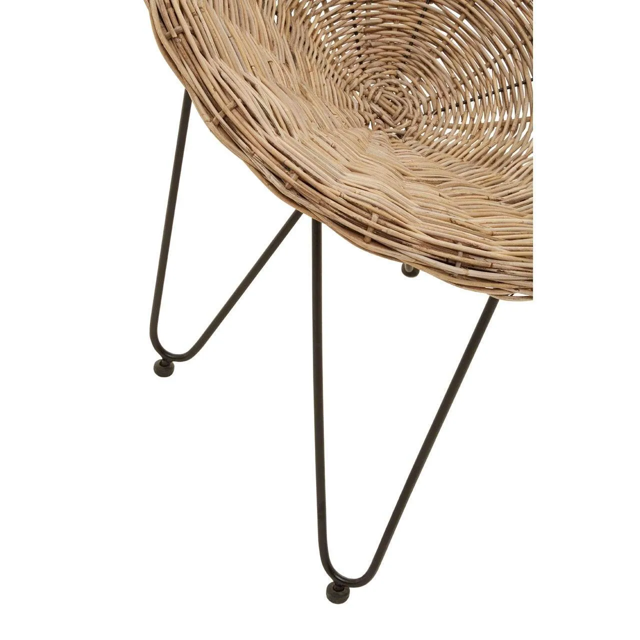 Grey Kubu Rattan Natural Hand Weaved Chair