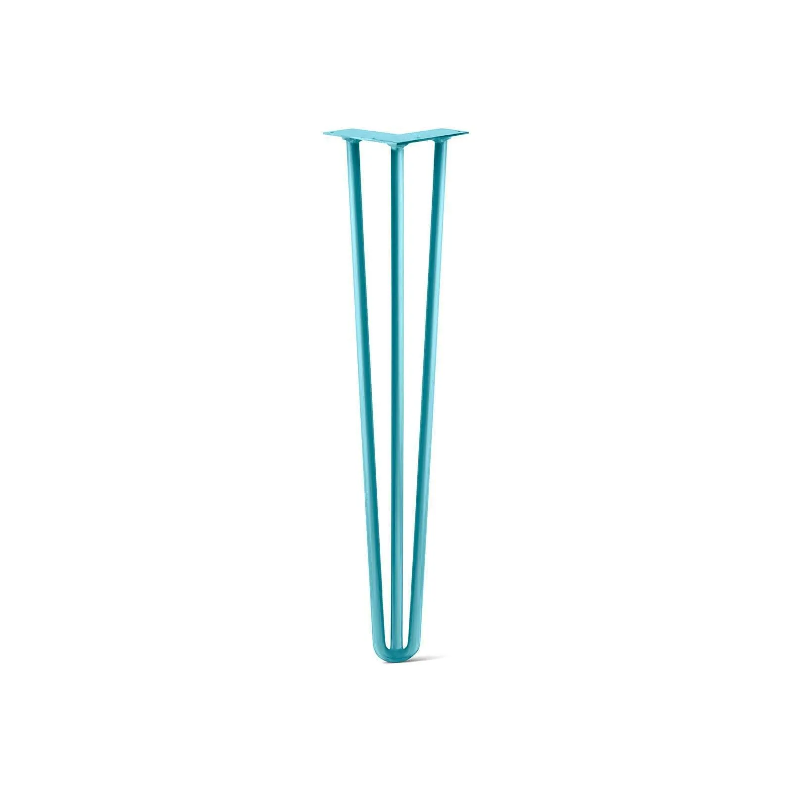 Hairpin Leg (Sold Separately), 3-Rod Design - Turquoise Powder Coated Finish