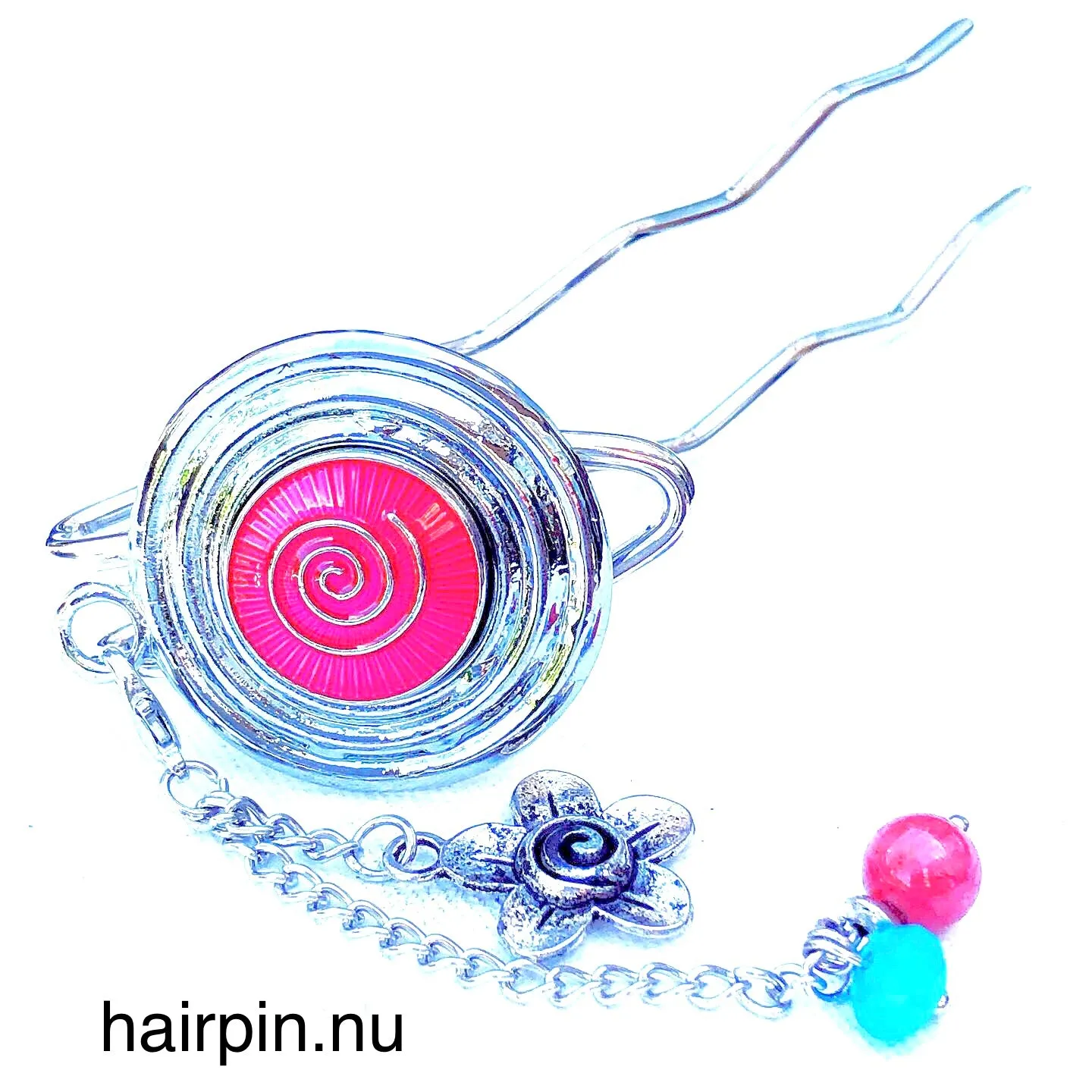 Hairpin Long special - HAIRACCESSOIRE - incl. 3 clickbuttons naar keuze