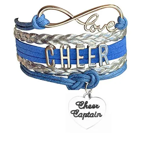 Infinity Cheer Bracelet - Pick Team Colors & Charm