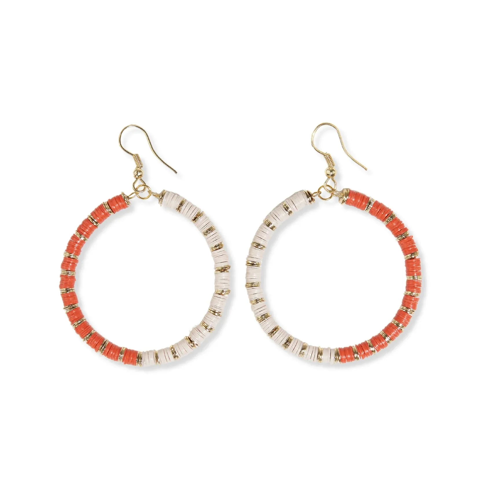 Ink   Alloy IA GZER0340 Fonda half and half hoop earrings