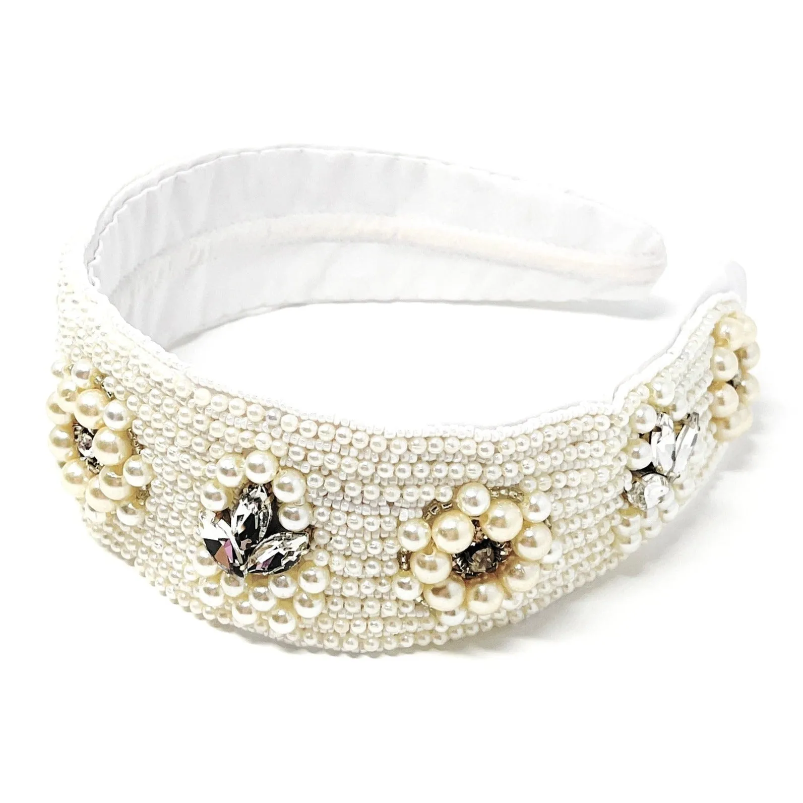 Ivory Pearl Jeweled Headband