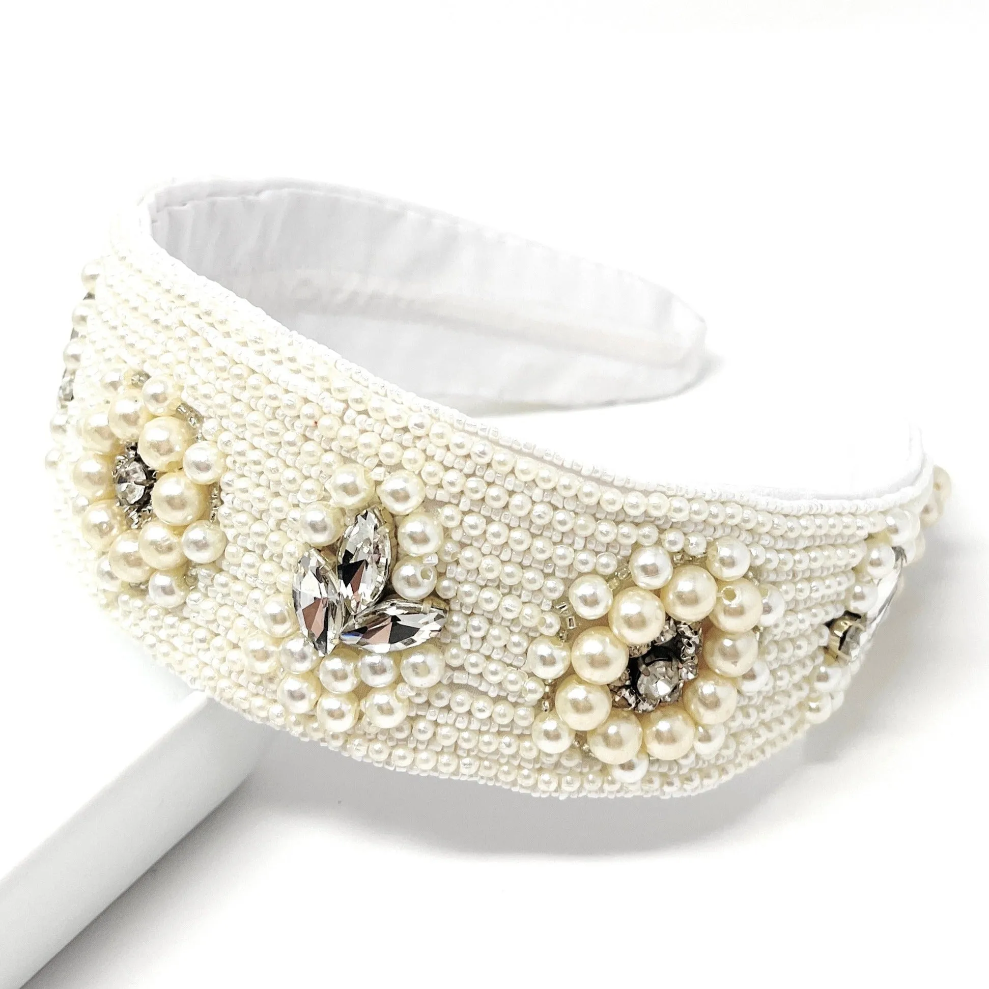 Ivory Pearl Jeweled Headband