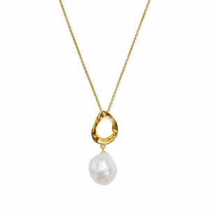 Jersey Pearl Baroque Oval Drop Pendant 1871180