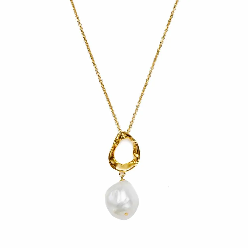 Jersey Pearl Baroque Oval Drop Pendant 1871180