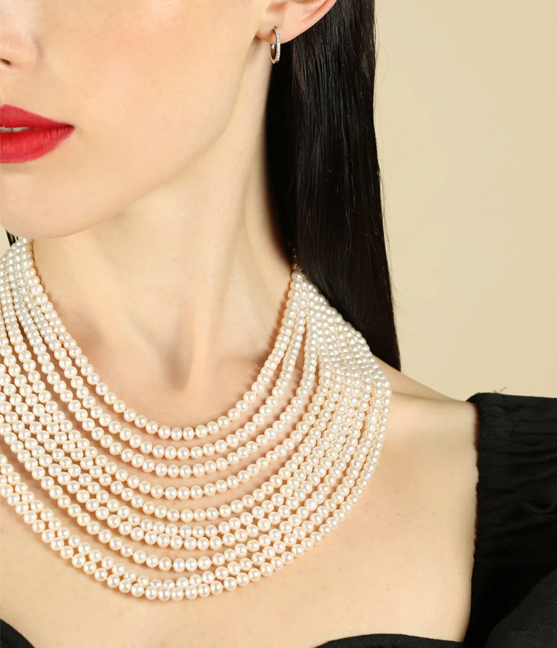 Josephine Ten Strand Pearl Necklace