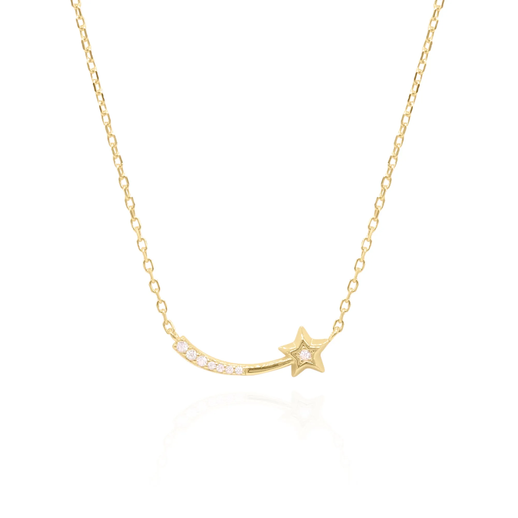 Leighton Shooting Star Necklace | 18k Gold Plated