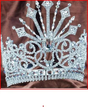 Luxurious Stargazer Large Crown Austrian Rhinestones Crystal Diadem