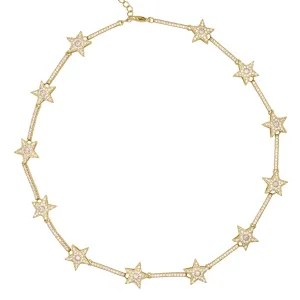 Margot Sparkling Star Choker | 18k Gold Plated