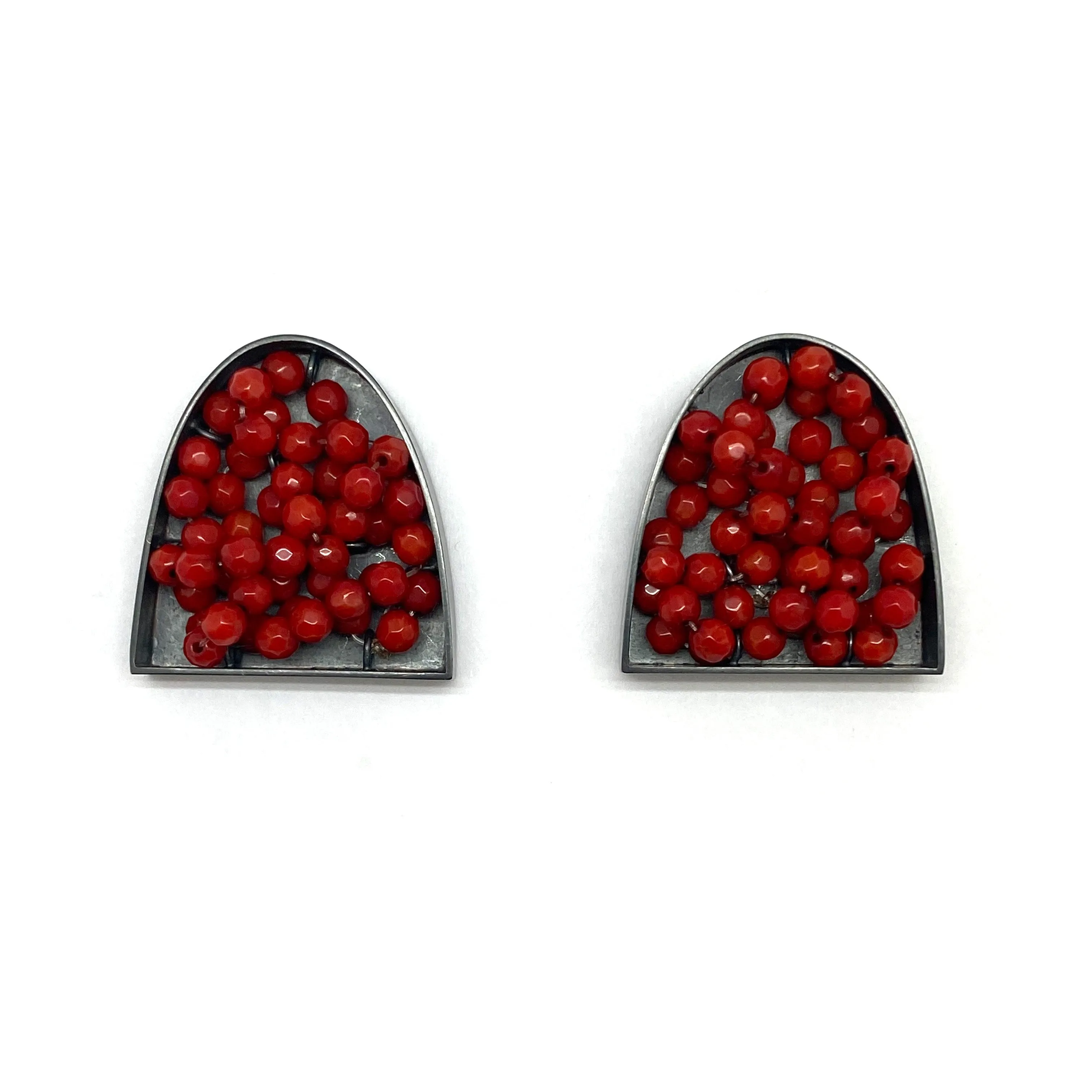 Mariiko Sumioka - Coral Bead Arch Earrings