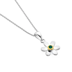 May Birthstone Daisy Pendant