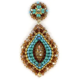 MIGUEL ASES SAVANNAH TEARDROP TURQUOISE EARRNGS