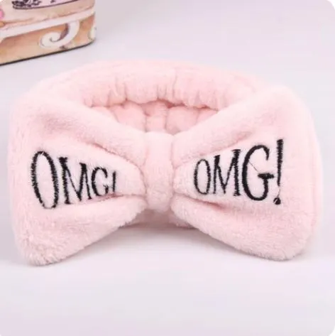 Miss Beauty New OMG Facial Hairband, Headband, Facial Band , Facial Makeup  Headband Bow Plush Cute Solid Color Bath Headband