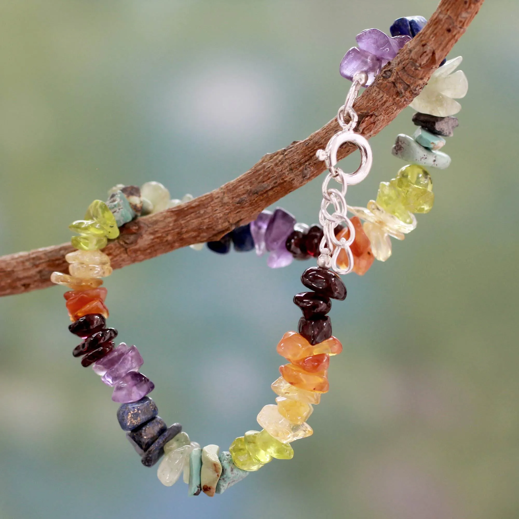 Multi-Gem Beaded Chakra Bracelet