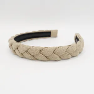 narrow braided headband linen braided hairband simple hair accessory for women