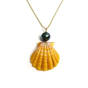 Necklace IOLA - yellow shell (N352)