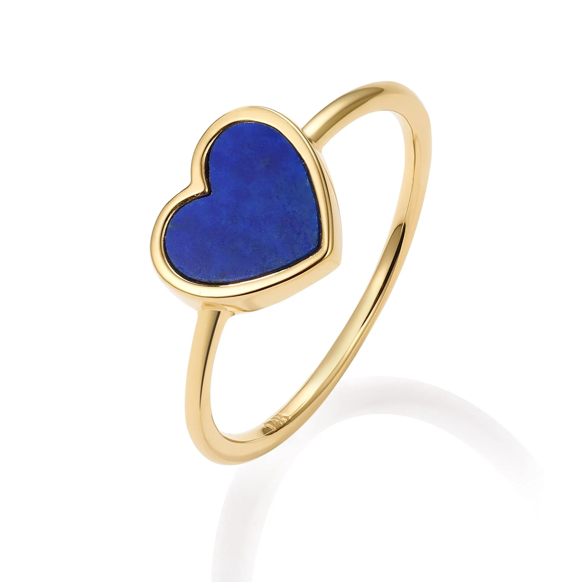 Orchid Gems Lazuli Heart Ring