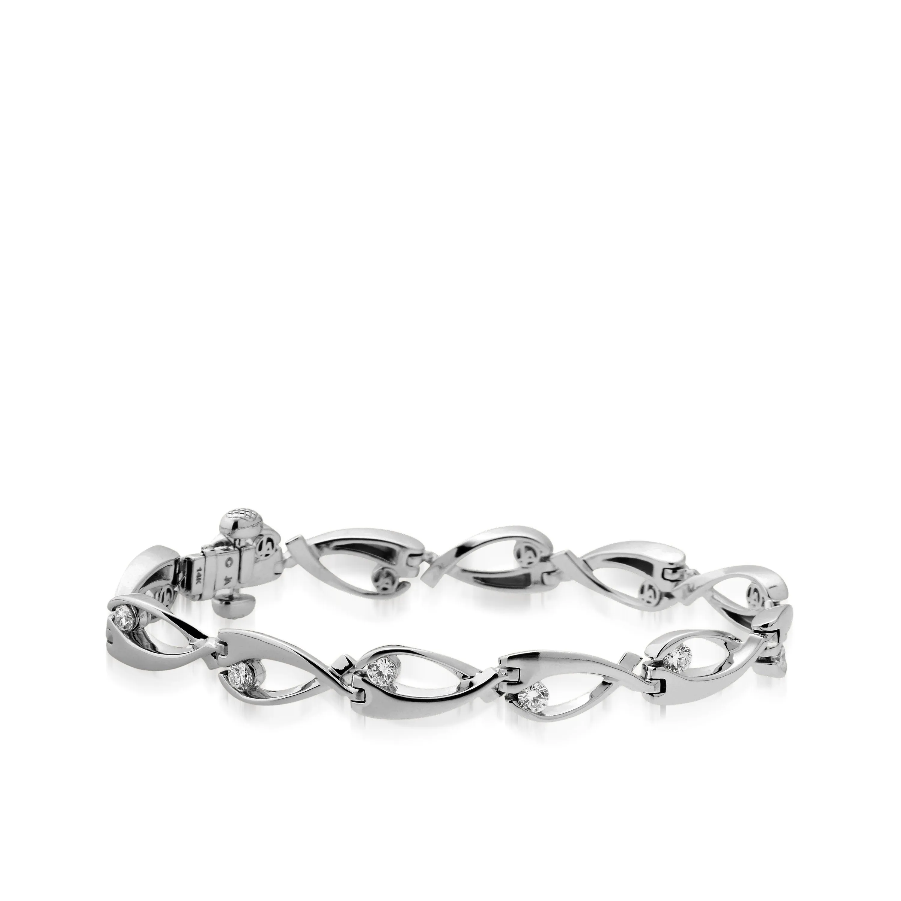 Oyster Diamond Tennis Bracelet