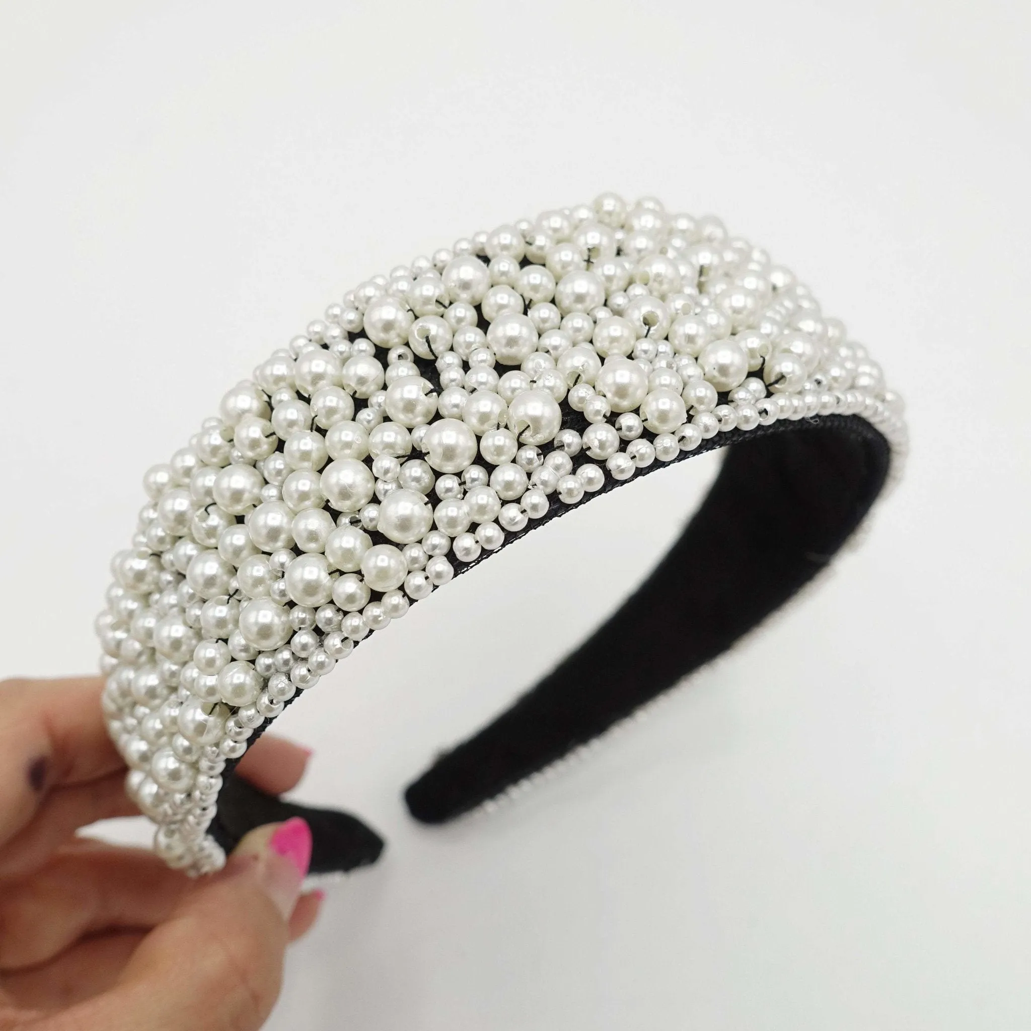 pearl beaded headband