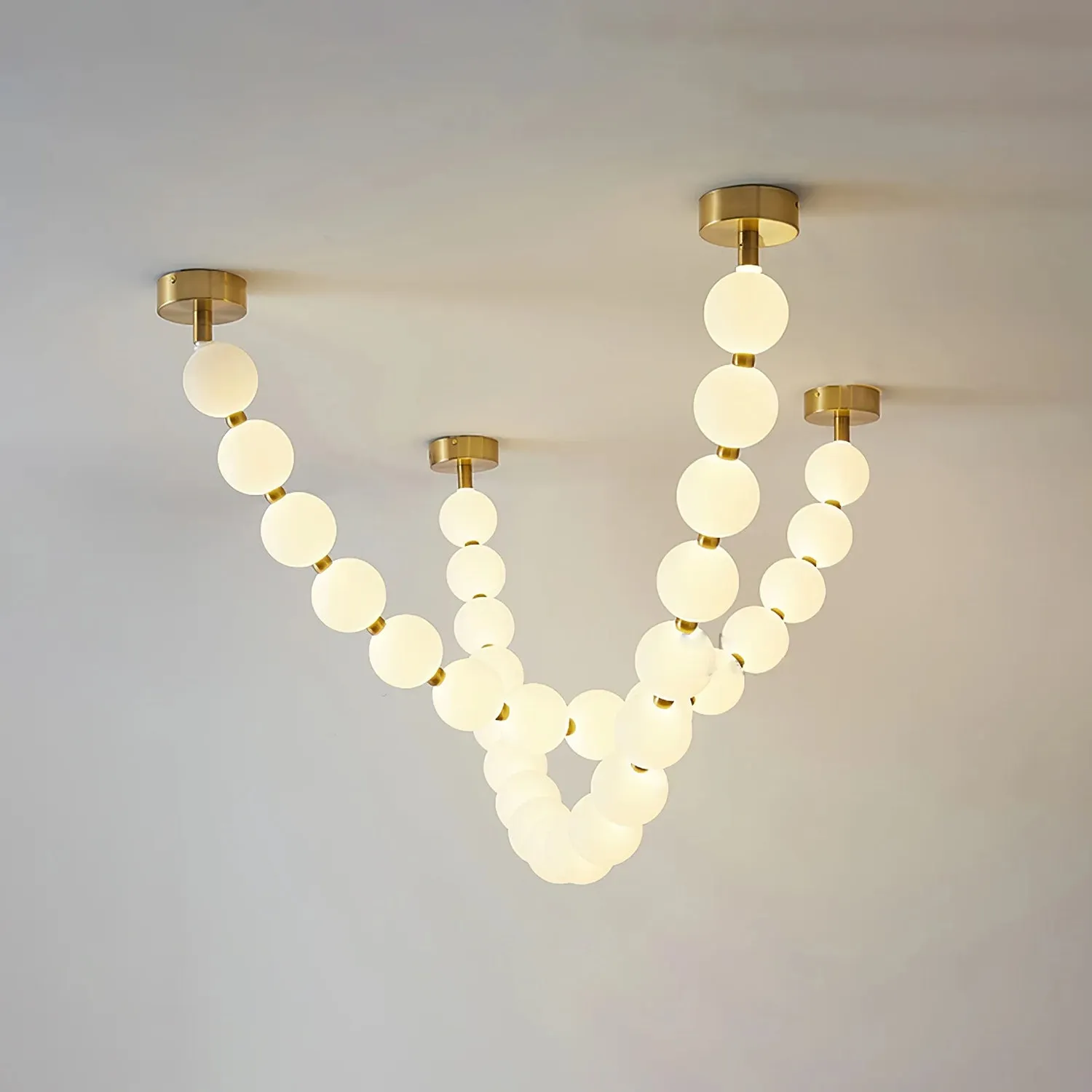 Pearl Necklace Balls Chandelier