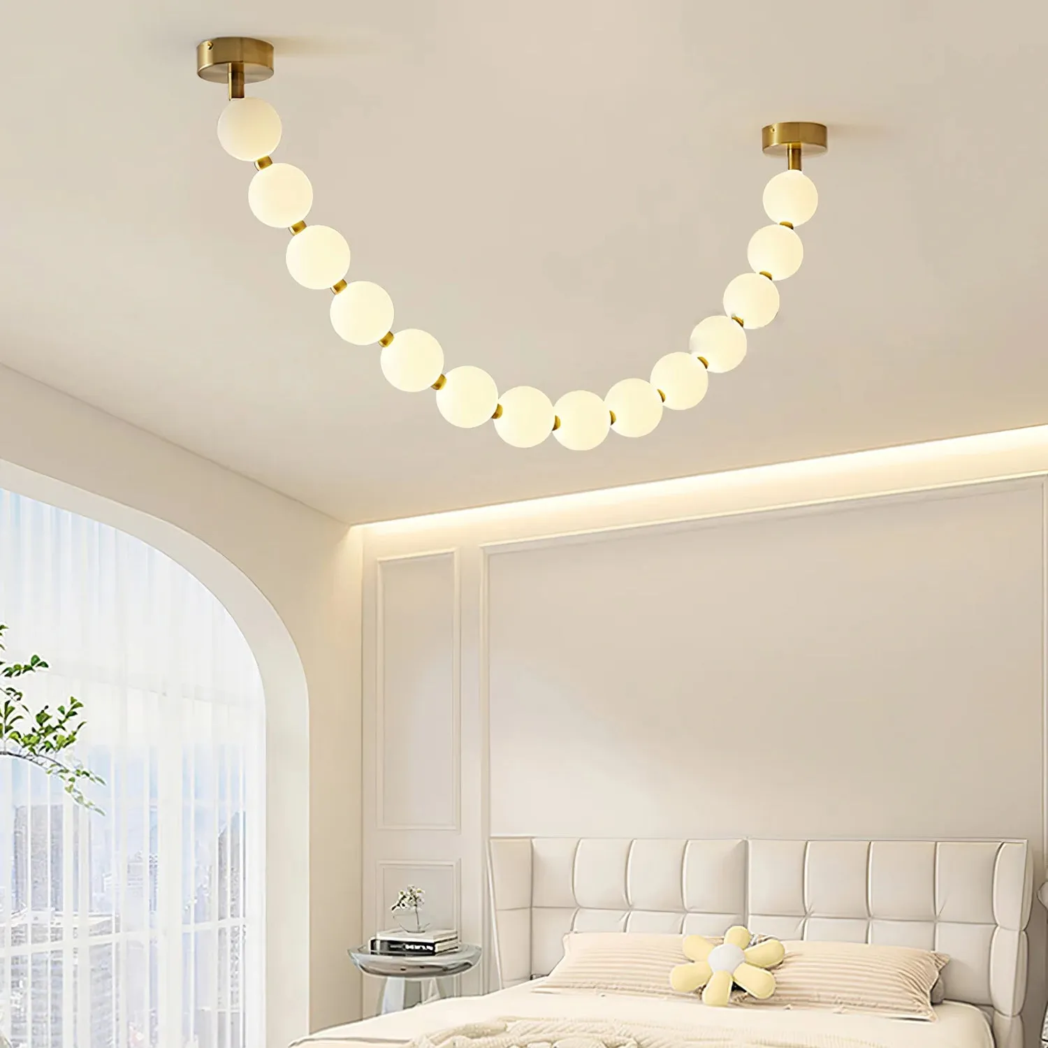 Pearl Necklace Balls Chandelier