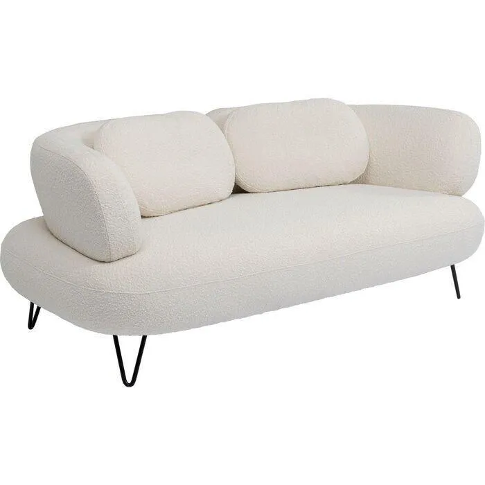 Peppo White Boucle 2 Seater Sofa