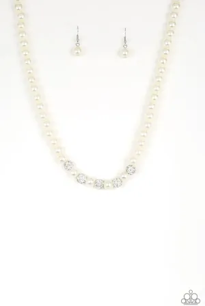 Posh Boss White Necklace - Paparazzi Accessories