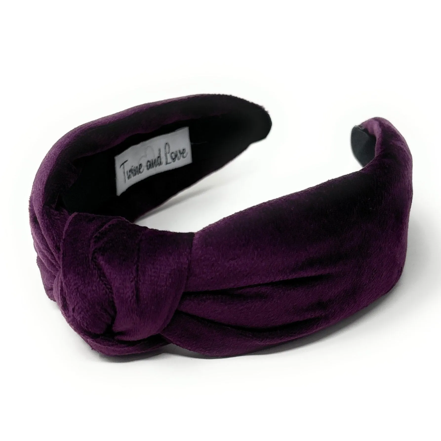 Purple Velvet Knot Headband