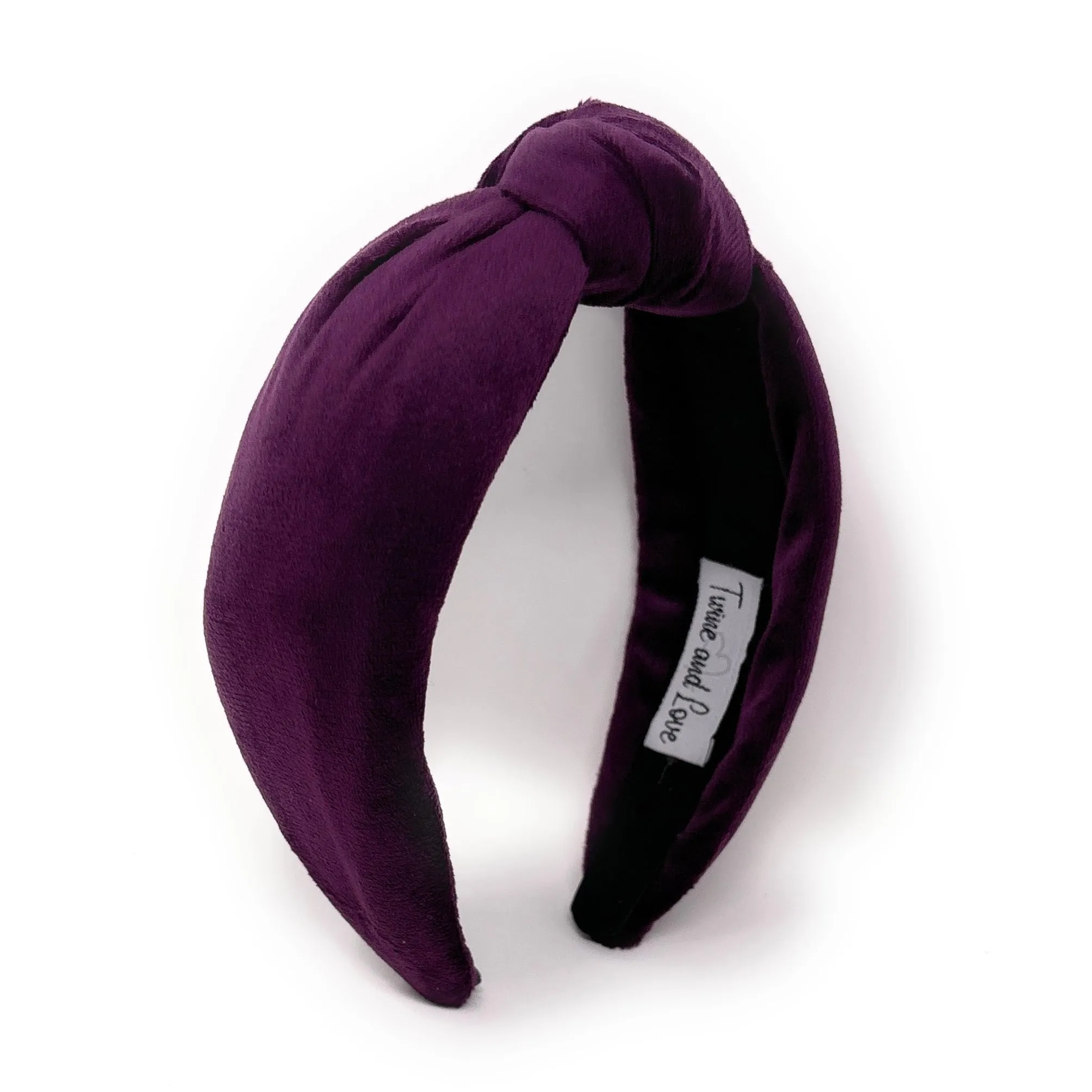 Purple Velvet Knot Headband