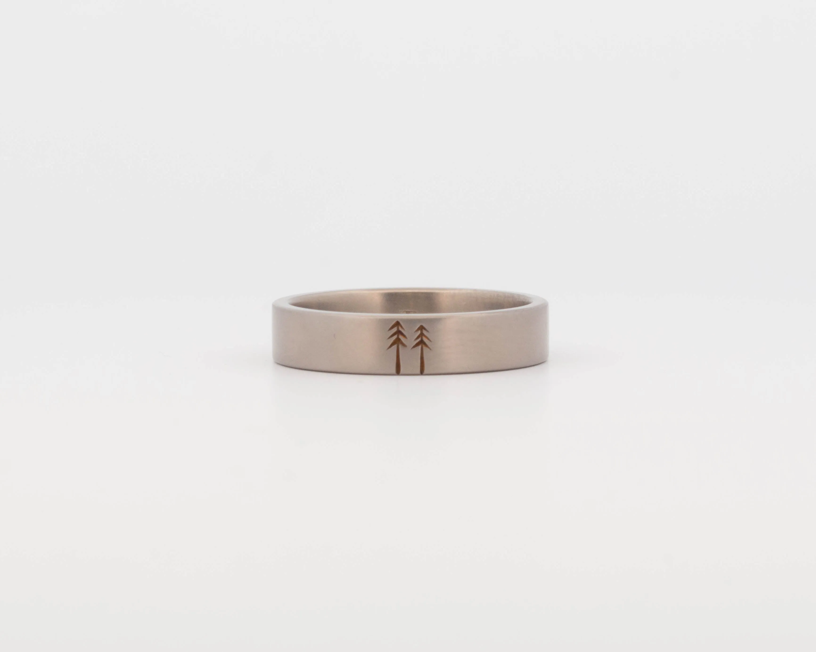 READY TO SHIP #296 Titanium Woodland Ring - Medium