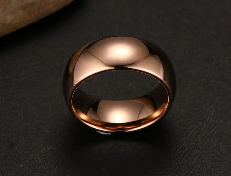 Rose Gold Tungsten Carbide Ring