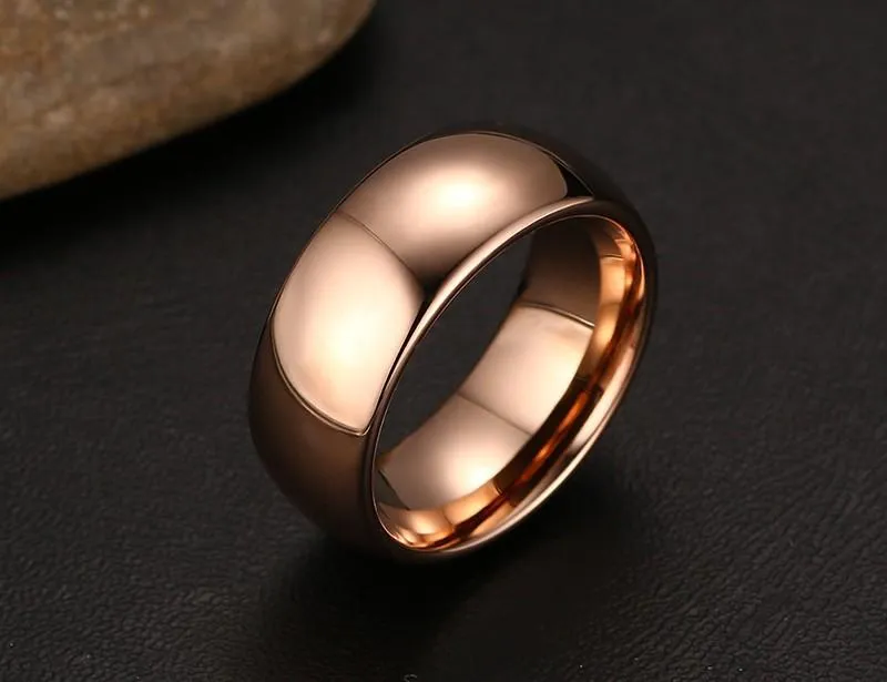 Rose Gold Tungsten Carbide Ring