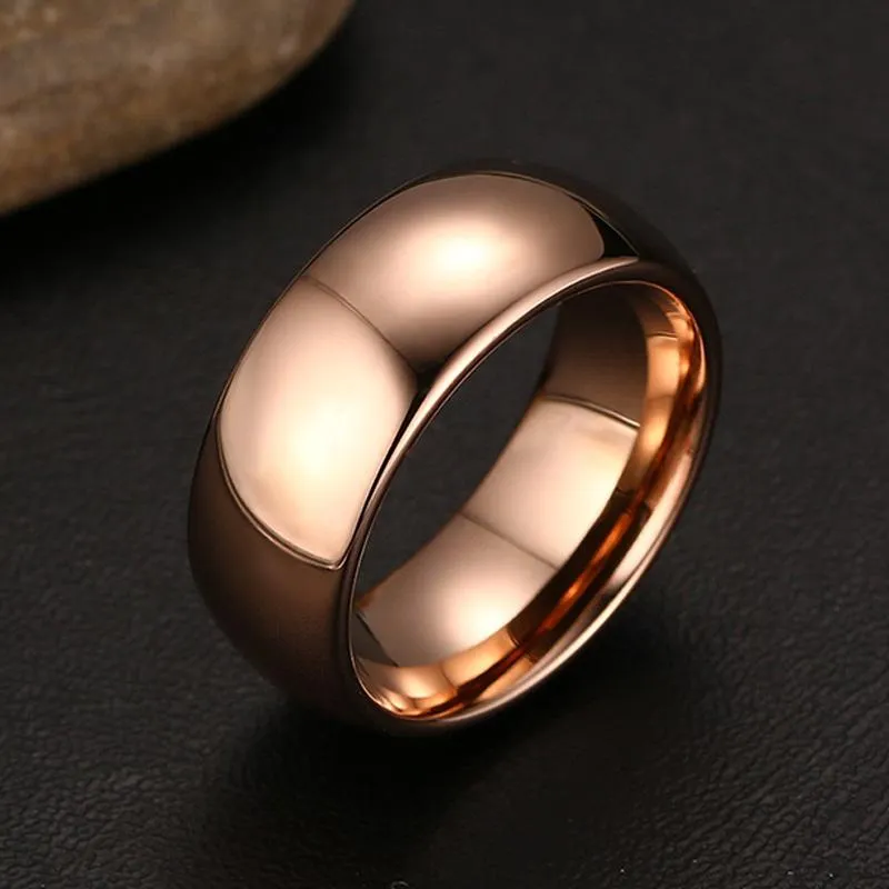 Rose Gold Tungsten Carbide Ring