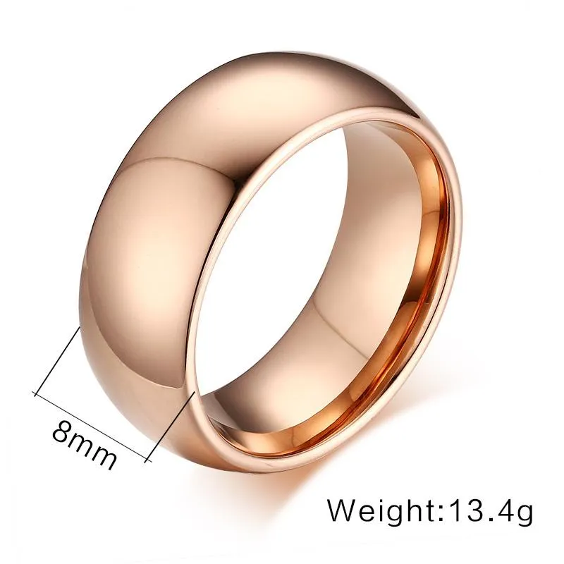 Rose Gold Tungsten Carbide Ring