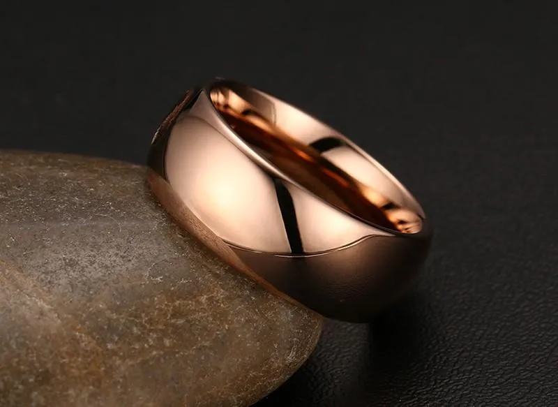 Rose Gold Tungsten Carbide Ring