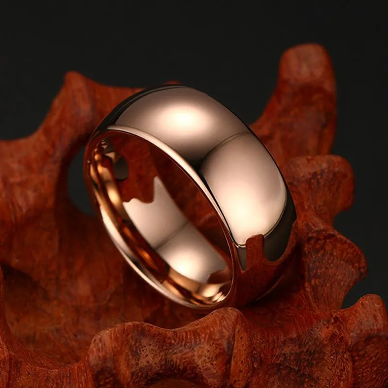 Rose Gold Tungsten Carbide Ring