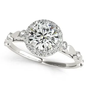 Round Moissanite Engagement Ring Diamond Setting - Twilight