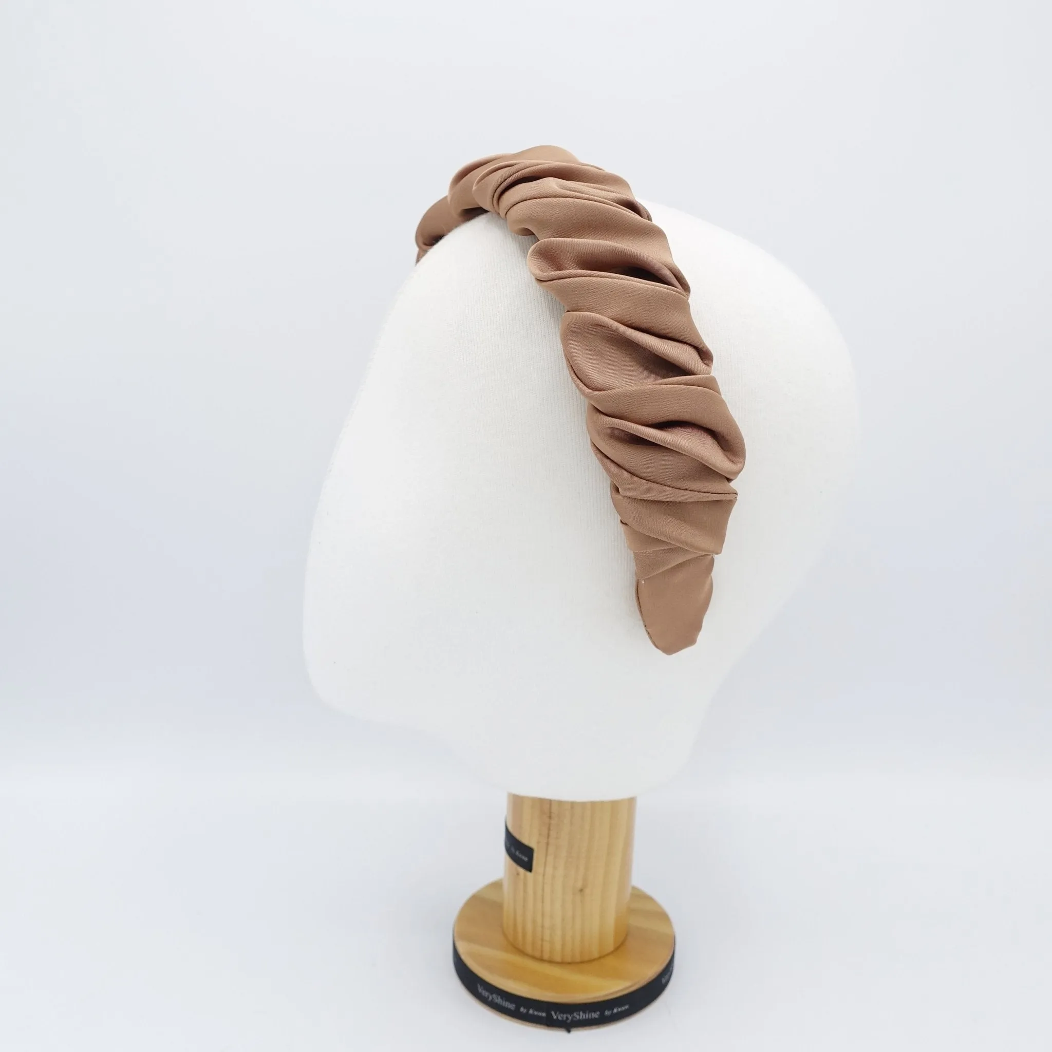 satin spiral wave headband pleated wrap feminine stylish hairband women hair accessory