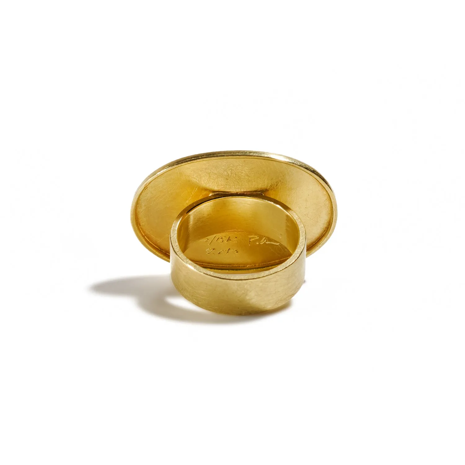 Silk Textured Gold and Diamond Ring