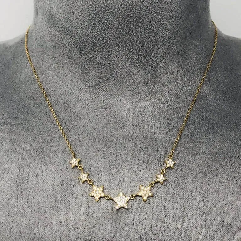 Silver 7 Star Necklace