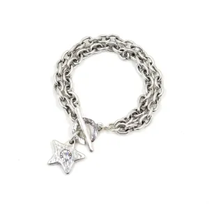 Sparkling Silver Star Bracelet