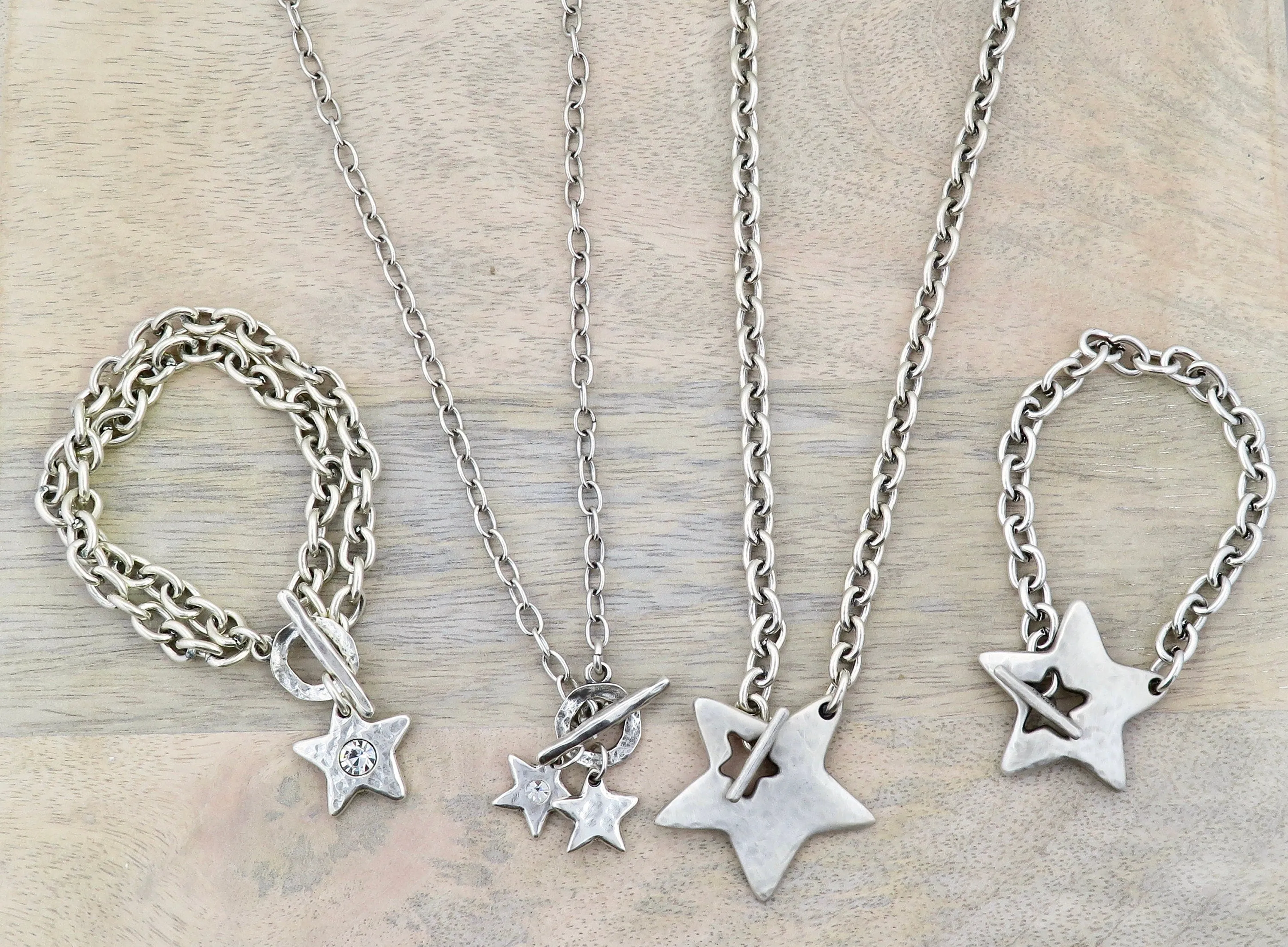 Sparkling Silver Star Bracelet